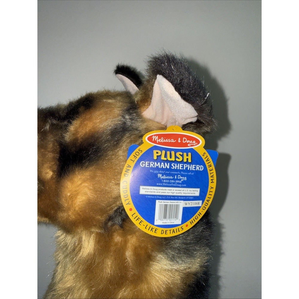 Mellisa & Doug 32" Lifelike German Shepherd Stuffed Animal Dog Plush Pet - Picture 4 of 7
